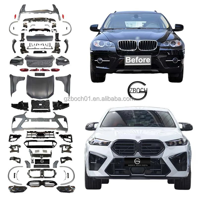 For X6M Style Old To New Car Upgrade Kits For BMW X6 Series E71 2008-2014 Upgrade To X6M F96 LCI 2024