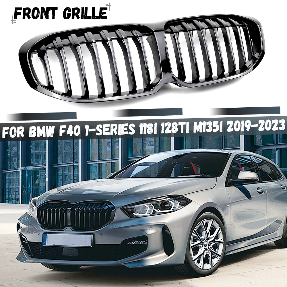 

For BMW 1 Series F40 118i 128ti M135i xDrive 2019-2023 Car Front Bumper Center Grille Grills Facelift Racing Grills Body Kits