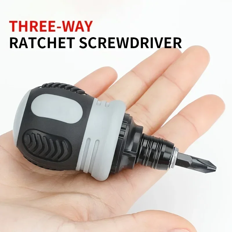 Ratchet Screwdriver Set Short Shaped Radish Head High Hardness Labor Saving Multi-functional Dual Purpose