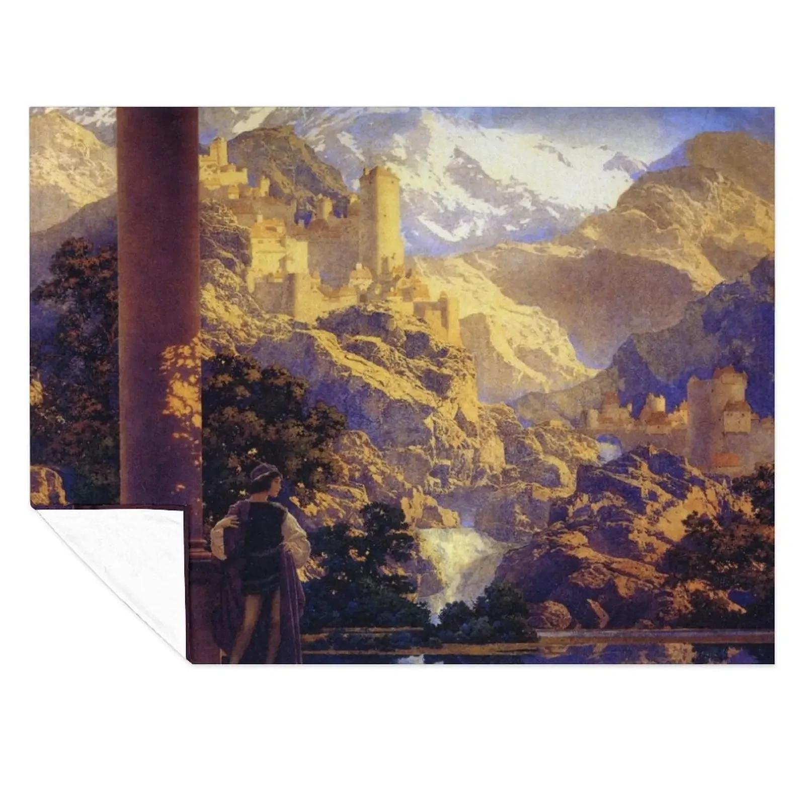 

Romance by Maxfield Parrish. Throw Blanket Plaid Softest Soft Big Soft Blankets