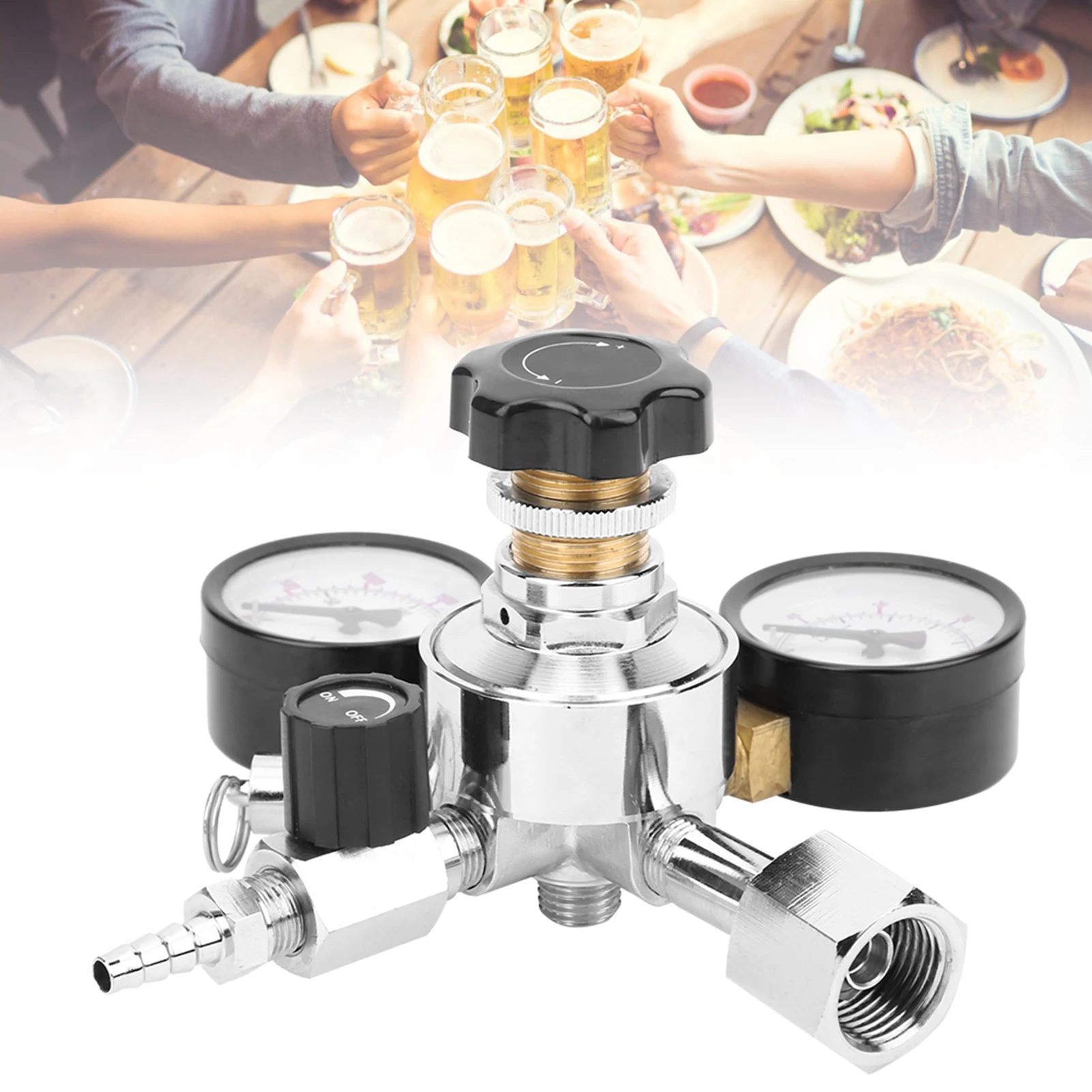 

ZK40 Регулятор CO2 Пивной бочонок с газировкой Клапан сброса давления Домашнее пиво Газовая линия в сборе W21.8