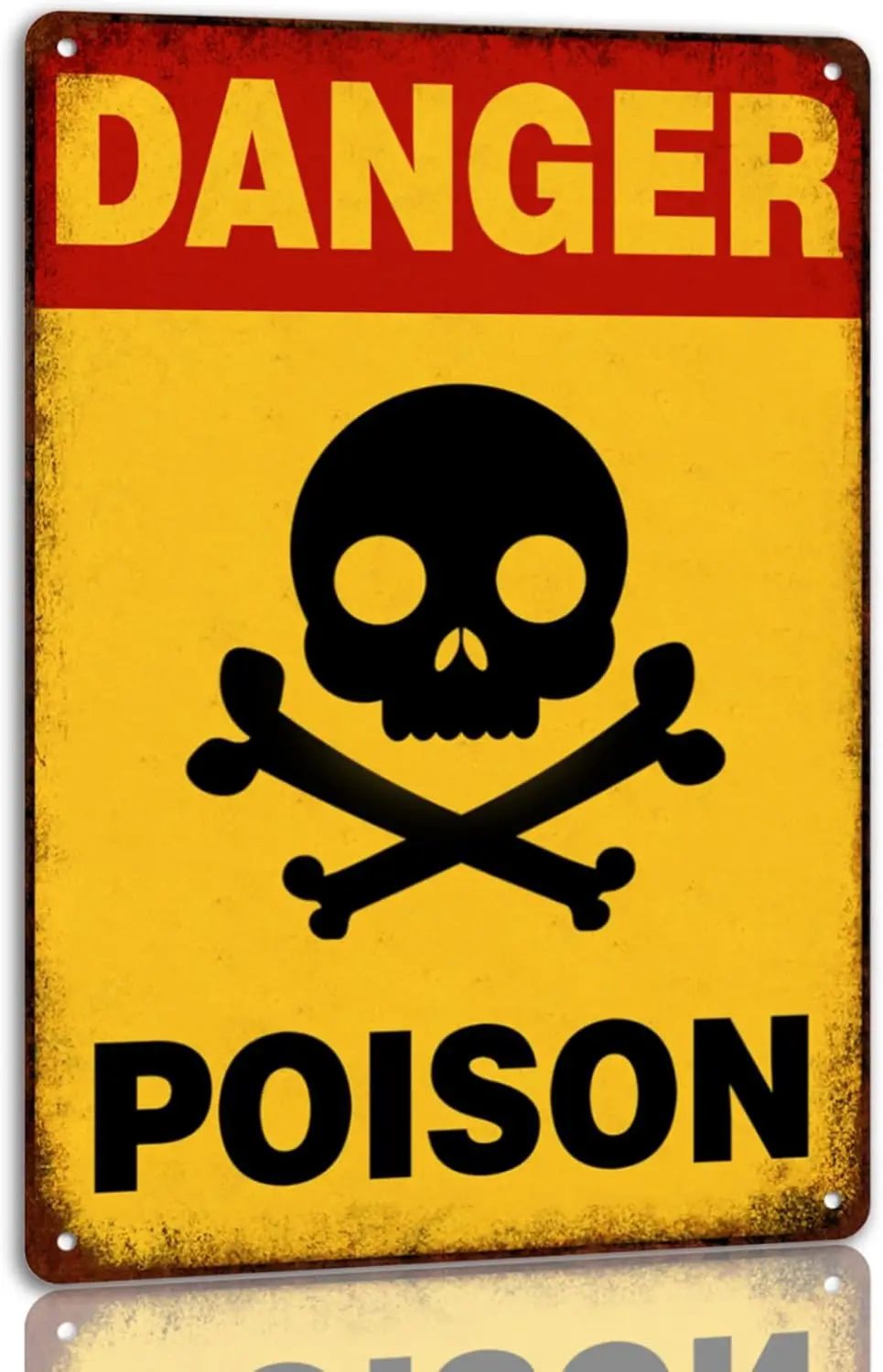 1p,Danger Poison Halloween Metal Tin Sign Autumn Decor Signs Witch Pumpkin Home Wall Decor For Home Kitchen Cafe  Inch