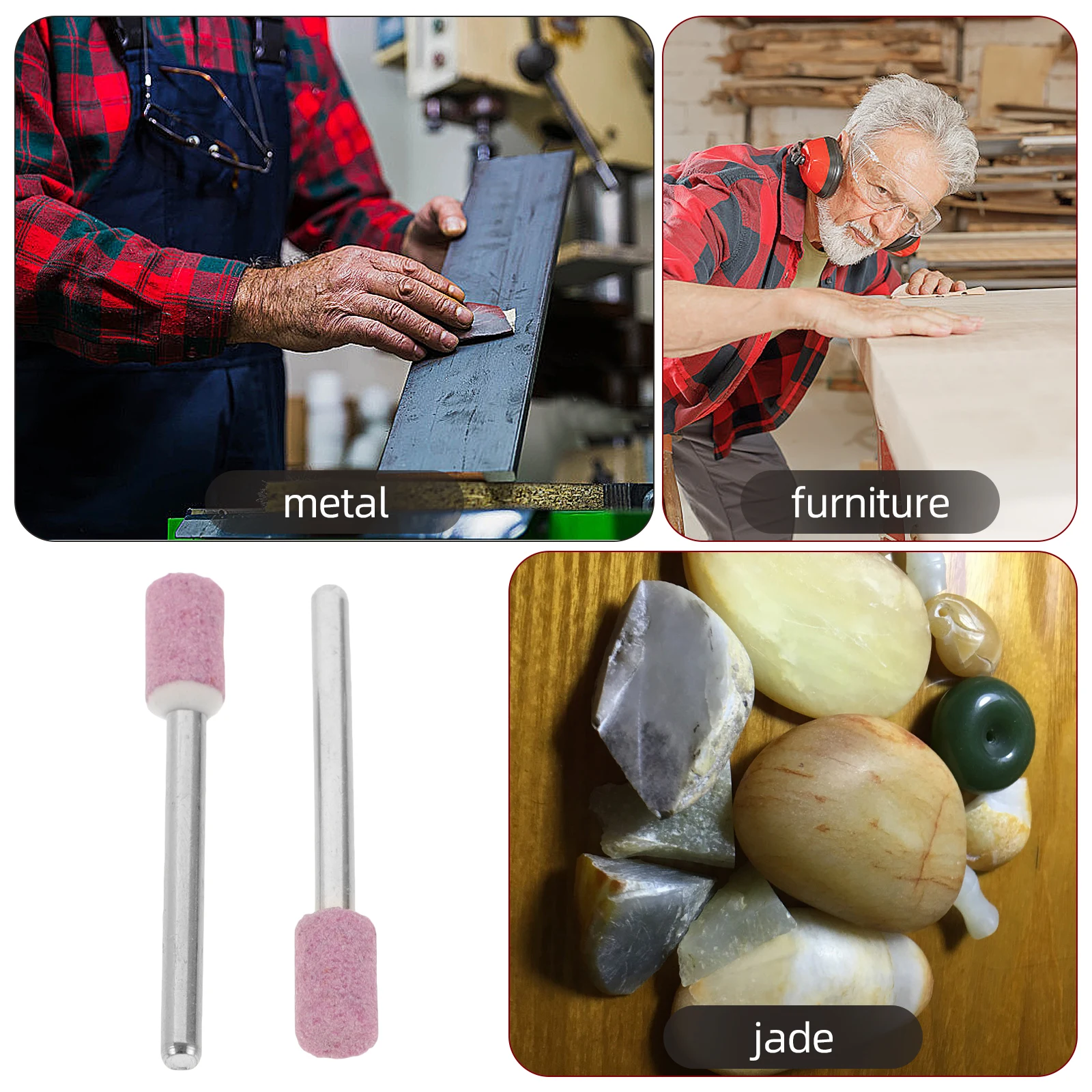 

50Pcs Sanding Drill Bit Pointed Polishing Head 6mm Abrasive Mounted Stone Grinding Wheel Rotary Tool Sanding Drill Bit