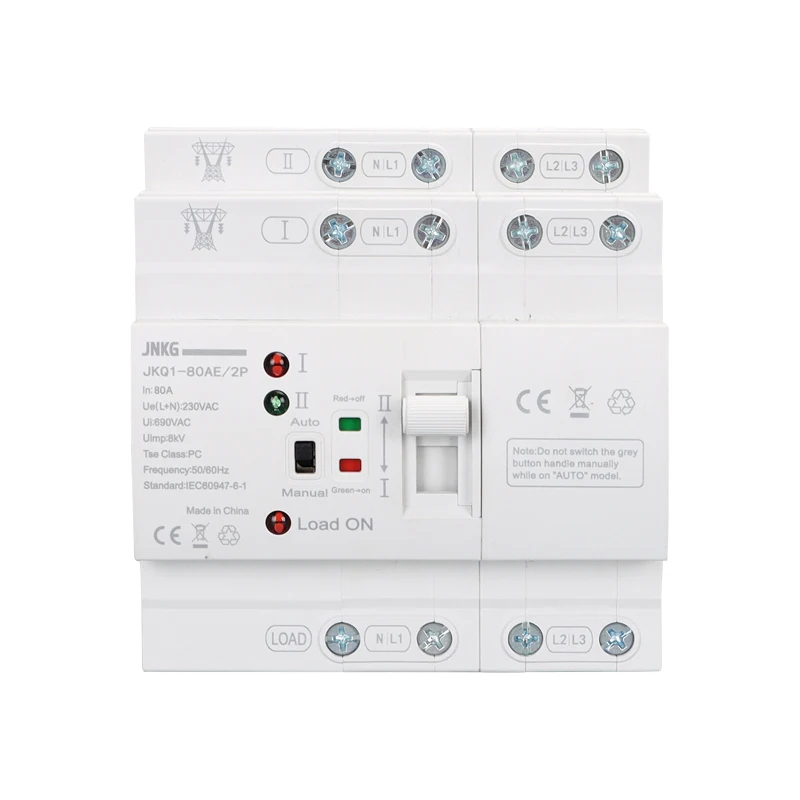 DC AC ATS Automatic Transfer Switch 63A 100A 110V 220V 230V 2P  Three Solar Dual Power Changeover Transfer Switch view 2