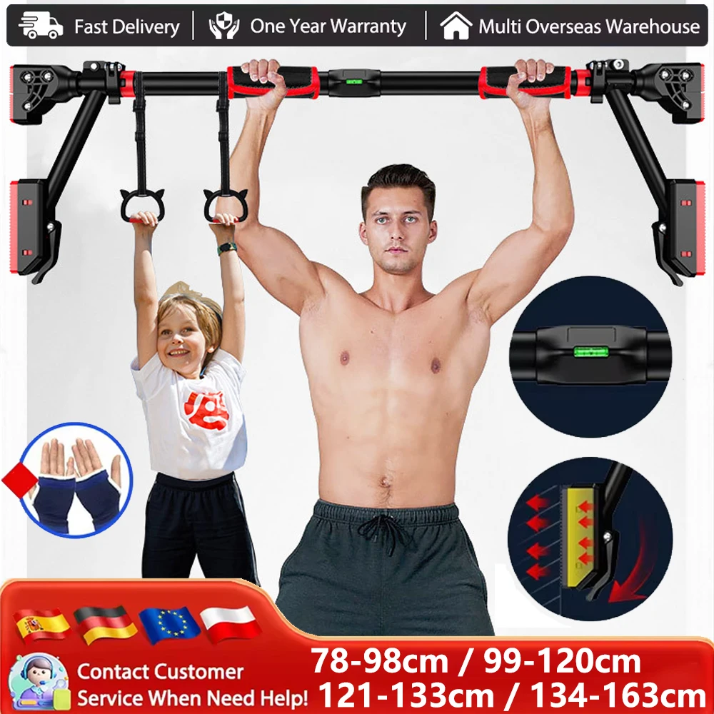 Barra Horizontal Ajustable para Puerta, Barras de Entrenamiento para Flexiones, Barra para Abdominales, Equipo de Fitness para Gimnasio en Casa, Entrenamiento Deportivo