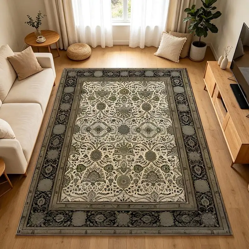 1 Piece of Intricate vintage Patterned Rug, Soft and Comfortable, Suitable for All Seasons, Easy to Maintain, Ideal for Living Room, Bedroom, Entryway, Home Decor, Room Decor, Autumn, Winter