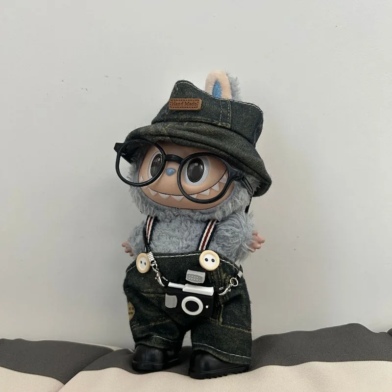 ラビュブ デニムオーバーオール ベビー服 一世代二世代三世代 ラビュブ 17cm ビニール ブラインドボックス 自虐的なクマのためのアクセサリー