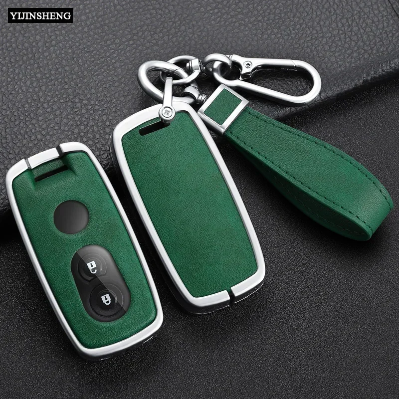 Zinc Alloy+ Leather Car Key Case Cover for Suzuki Grand Vitara SX4 S-Cross XL-7 kuyucha sch4 Swift 2007-2010 Remote Protector