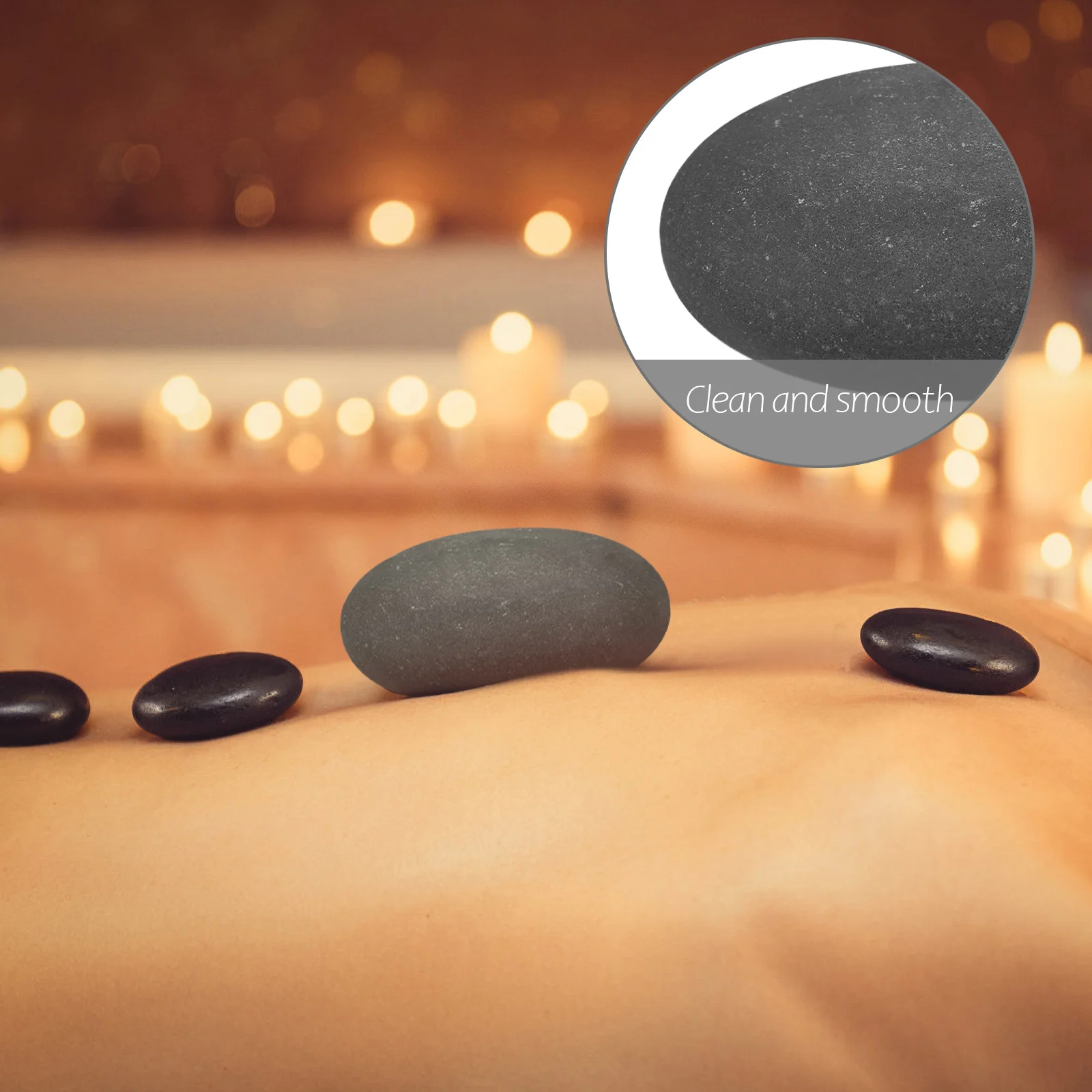 Pierre de Massage volcanique, ensemble de Spa, taille 3, pierres naturelles latérales convexes, pierres de Massage chaud