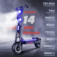 Upgraded Al-Alloy NFC Electric Scooter Smart Control 72V 50A 10000W 14 Inch Off-road/City Tyre Speed 120KM/H Elektro Scooter