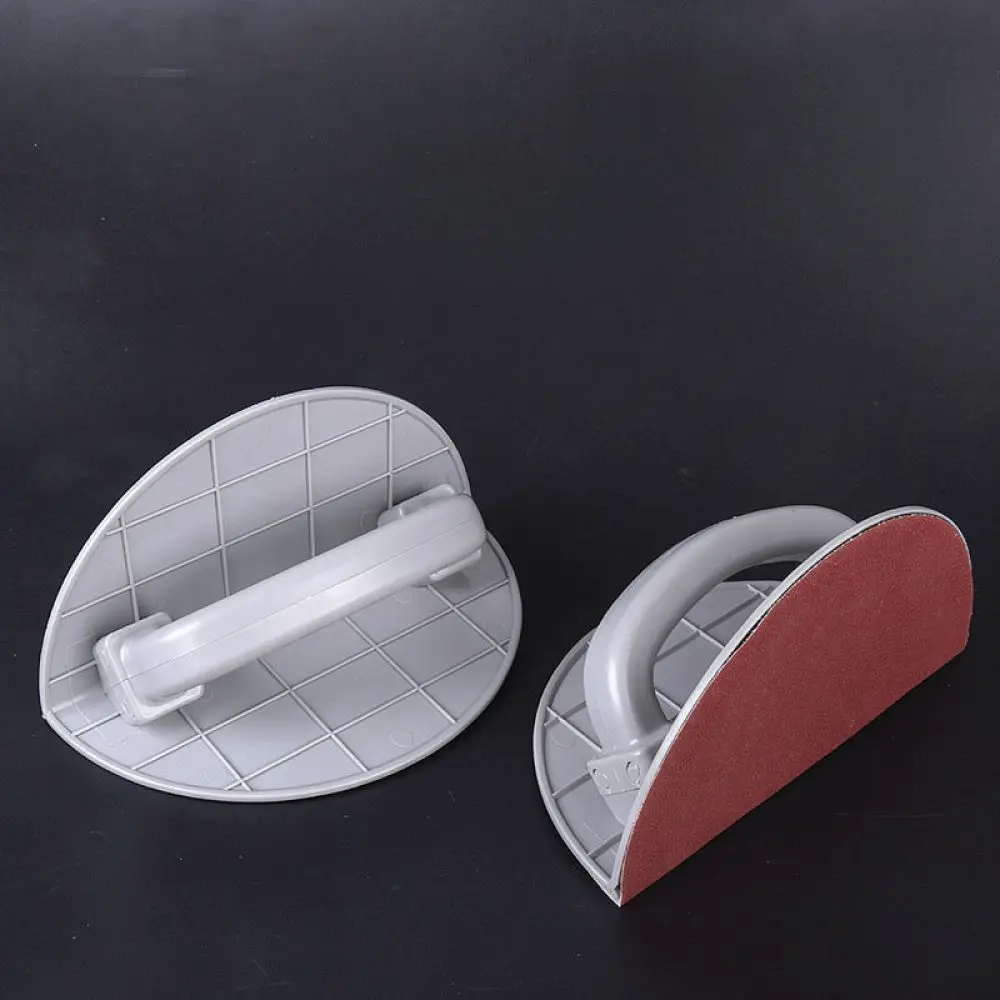 Manual 9 Inch Corner Sander Tool Semi Circular Wall Drywall Polishing Holder Handheld Abrasive Pad For Home Improvement