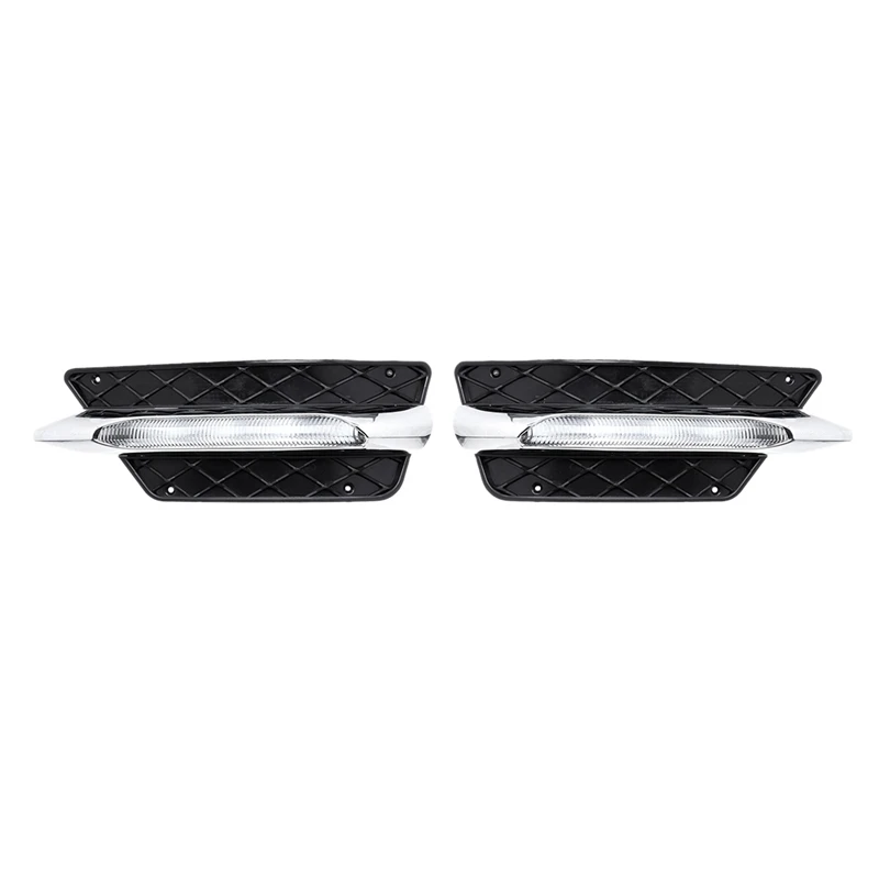 

1 Pair DRL Front Bumper Grill Molding LED Fog Light Daytime Running Light Fog Lamp For Mercedes-Benz W204, Left & Right