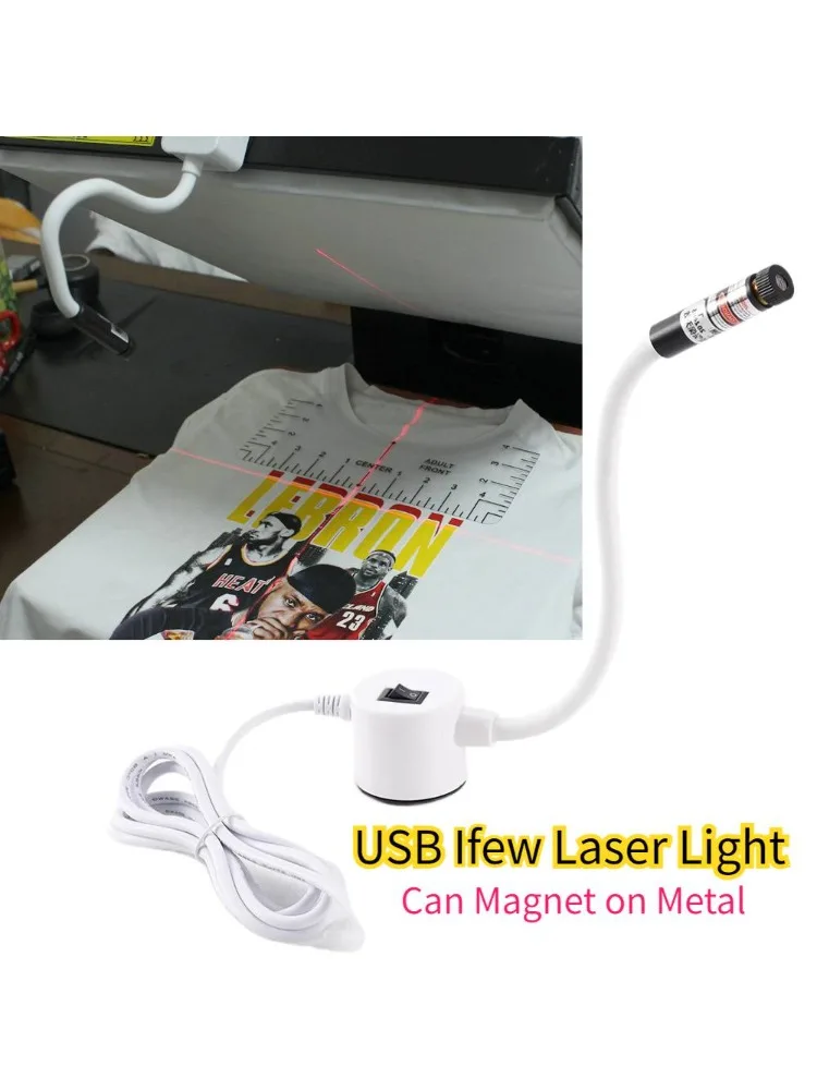 Akcesoria DTF Wskaźnik Laserowy USB Krzyżowy Magnes Transferowy Zestaw do Pozycjonowania Żelazem Narzędzie do Pozycjonowania Prasa Termotransferowa DTG Lampa Laserowa na Podczerwień — zdjęcie produktu 7