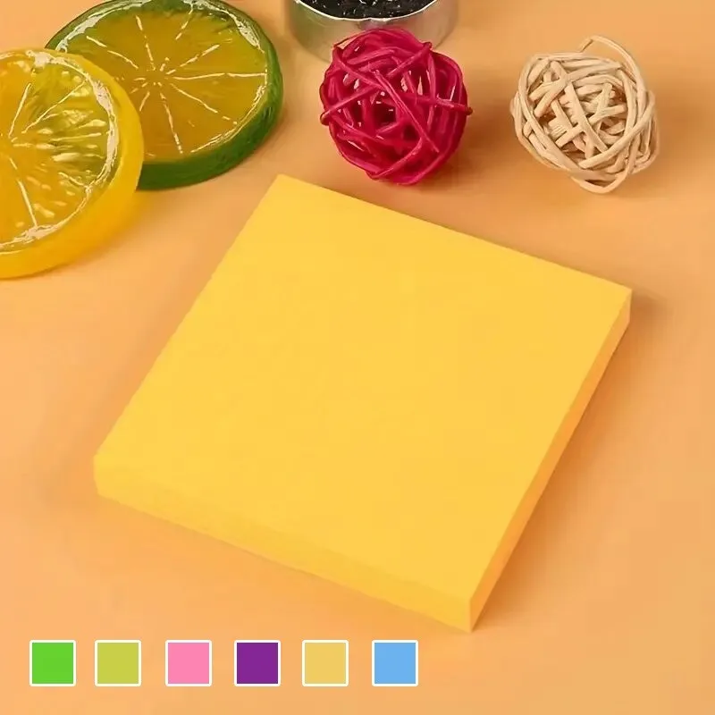 Bright Fluorescent Sticky Notes 8cm 6 Colors 300 Sheets for Students Office School Supplies