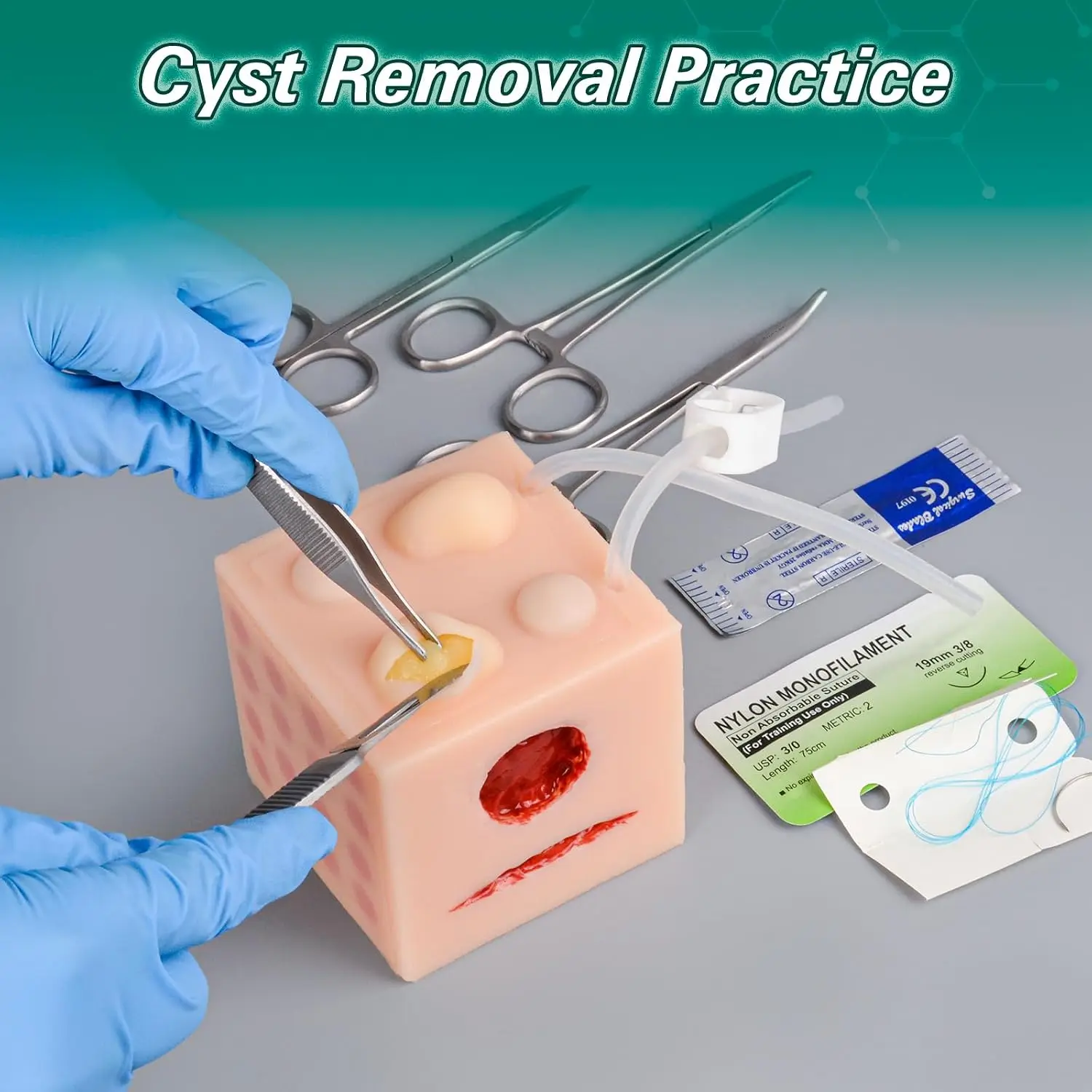 Ultrassist Nursing Train Model Cyst Skin Tag Removal Intradermal IM&IV Injection Suture Wound Packing Practice for Medic Student