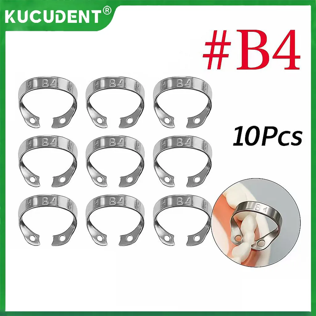 

#B4 Dental Rubber Dam Clamps Stainless Steel Endodontic Clamp Restorative Barrier Clip Frame Holder 10Pcs Dentist Oral Care Tool