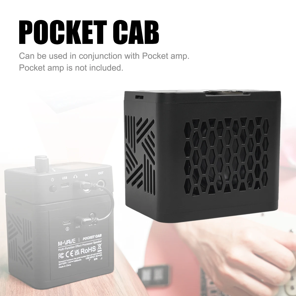 M-VAVE Pocket CAB Rechargeable Speaker for Guitar – 1.75