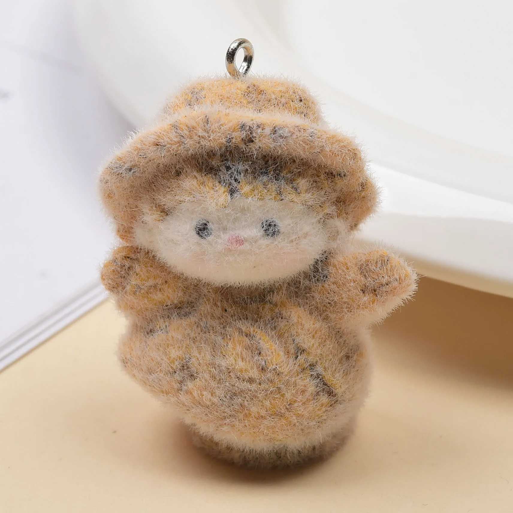 20pcs 3D cute Flocking Resin Charms Cartoon doll Scarecrow Pendant for Necklace Keyrings DIY Crafts Jewelry Make Material