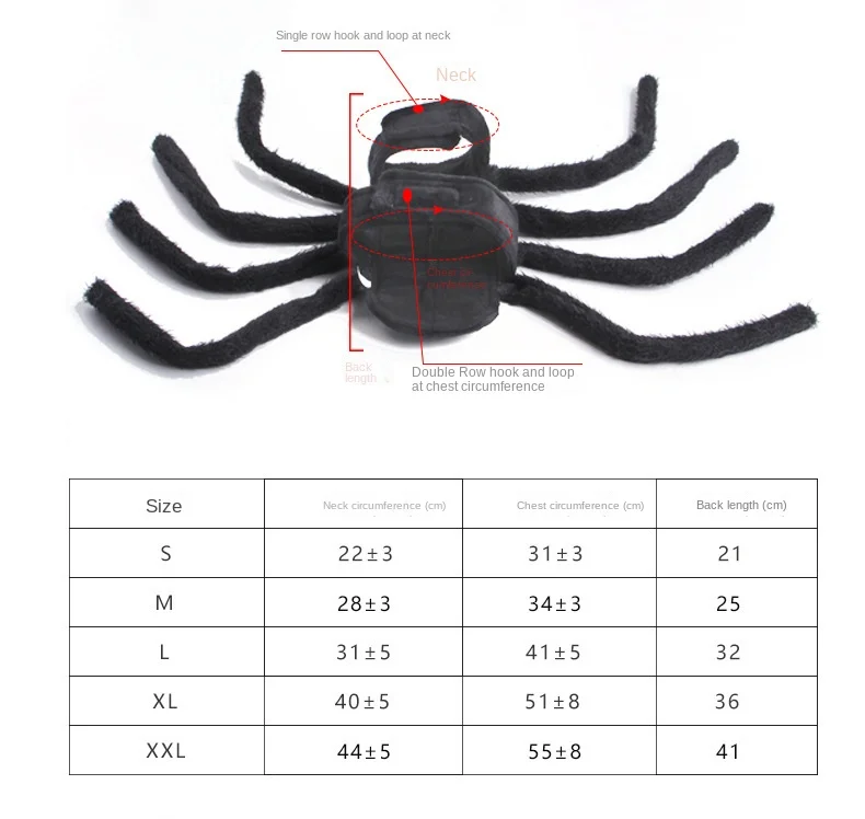 Halloween Dog Costume Cat Spider Halloween Costume for Dog Pet Clothes Puppy Cat Costume Party Cosplay Outfit Black Spider Puppy