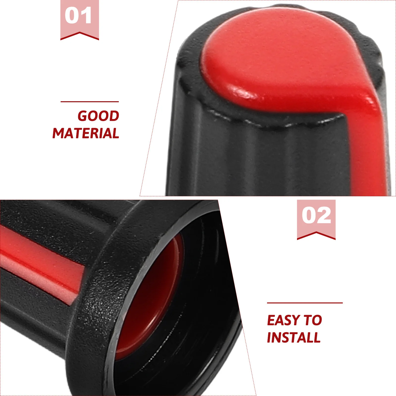 

20pcs Potentiometer Knob Caps Plastic Volume Control Knobs For Dj Mixer Instrument Rotary Sound Adjust Replacement Parts