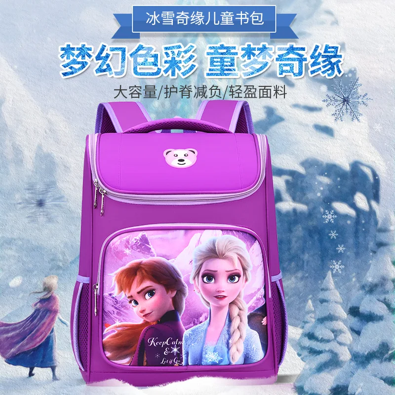 Disney-Mochilas escolares de Frozen para niñas y niños, mochila ortopédica de hombro para estudiantes de primaria, Elsa, Anna, Spider Man, regalos