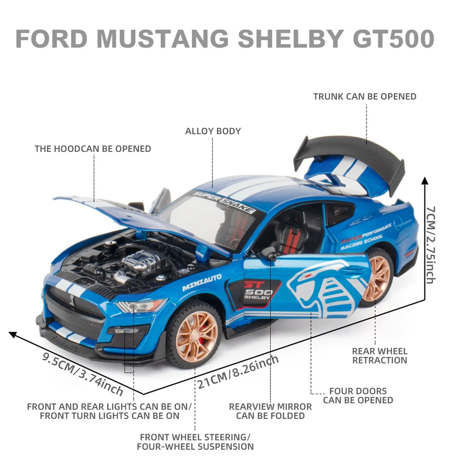 1:24mustang GT slitina modelka s řádný & lehký funkce náhrada dar skříňka balení ideální pro displej, sběratelství, anebo dar dávat