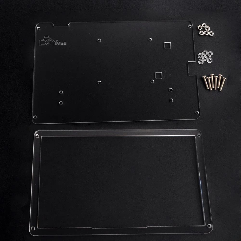 Plástico acrílico 7.0 polegadas transparente caso claro para nextion 5.0 nx8048t050 nx8048t070 hmi touch display versão básica