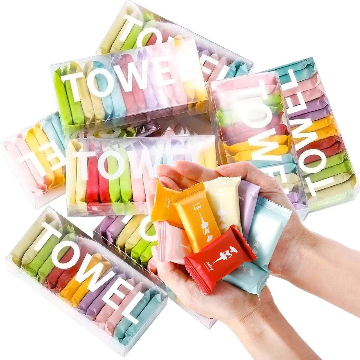 Juego de toallas comprimidas desechables para viaje, toalla facial adecuada para viajes al aire libre, Hotel, empaquetado individualmente, no irritante, 7/14 Uds.