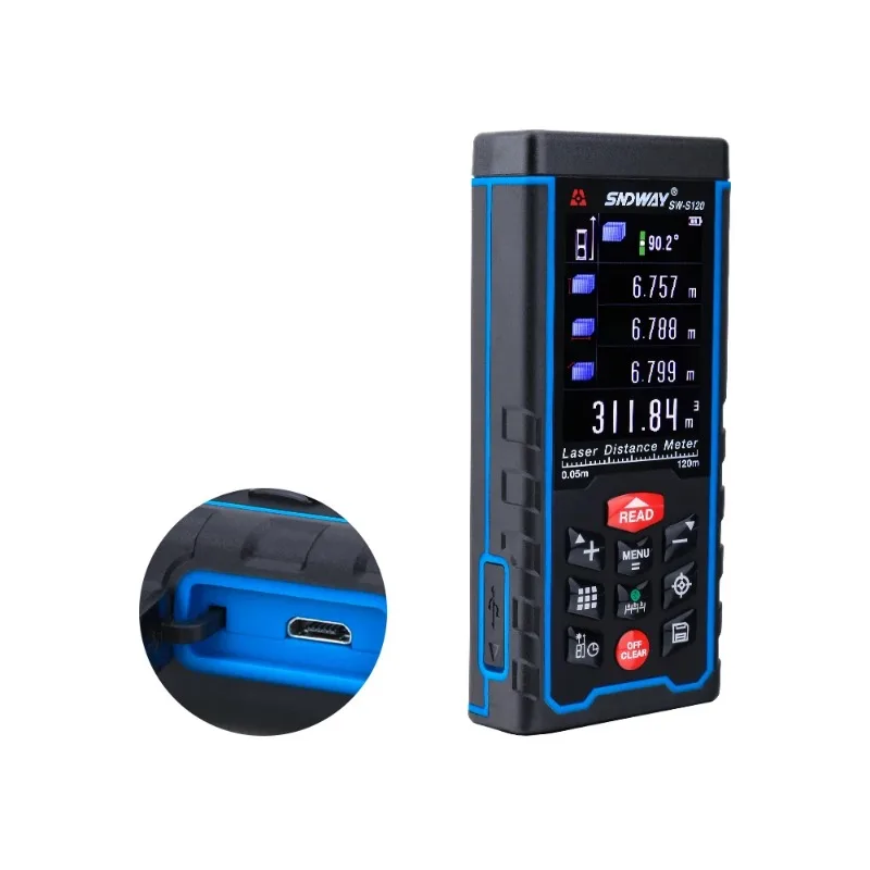 120m Camera Rangefinder SW-S120 High Quality Laser Distance Meter Area Volumn Digital Angle Ruler Measuring Tape SNDWAY Original