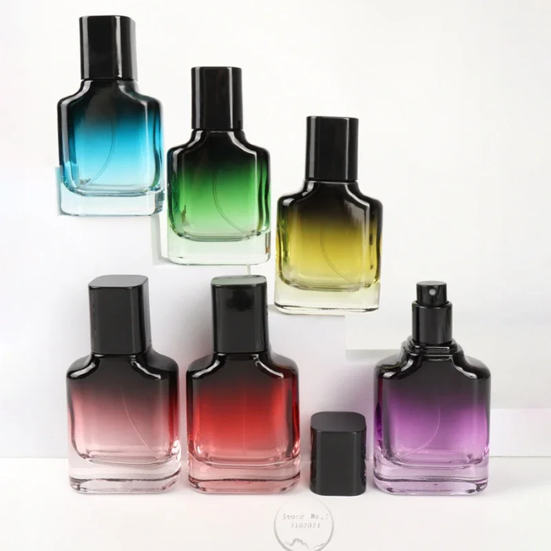 30ML Perfume Bottle Spray Glass Bottle High Quality Empty Makeup Container Glass Colorful Mist Spray Bottle Perfume Atomizer