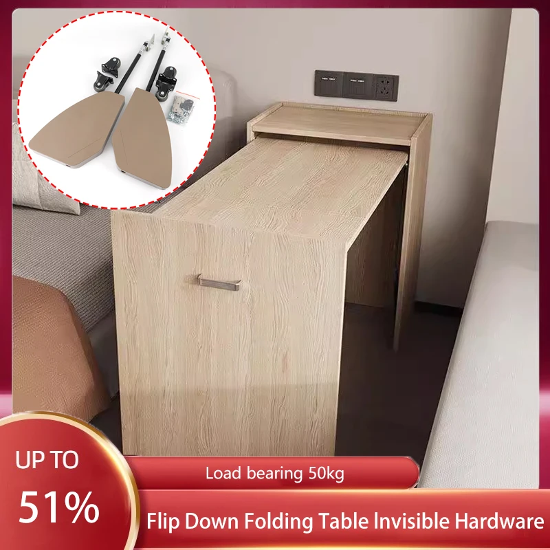 Desktop Pull Up And Down Telescopic Folding Storage Table Hydraulic Buffer Ultra-Quiet Folding Table Hardware Accessories