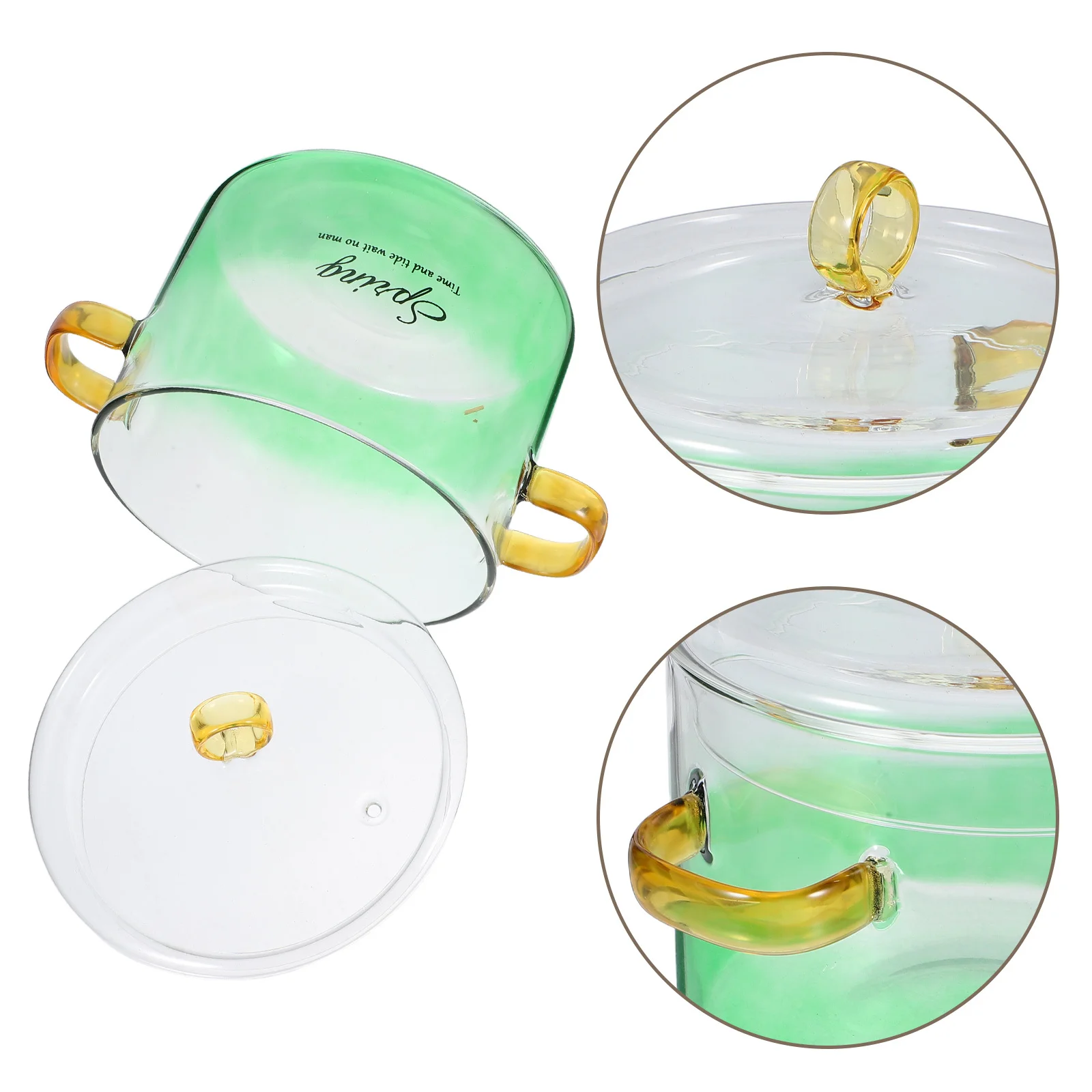 

Glass Stew Pot 1500ml Heat Resistant Borosilicate Clear Cooking Soup Noodle Milk Vegetable Electric Ceramic Stovetop Microwave