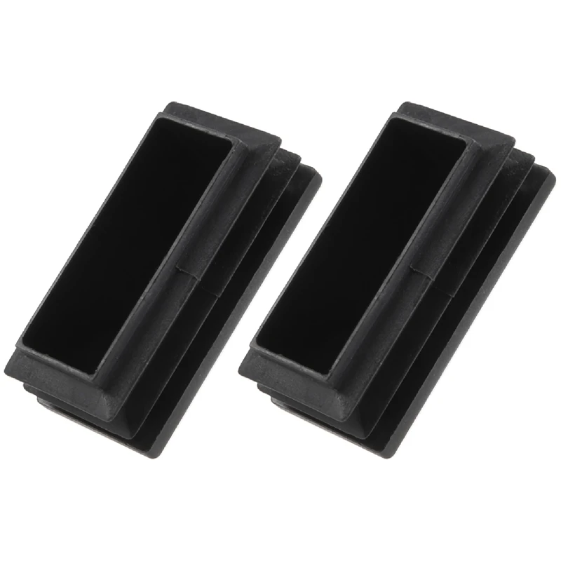 AA46 Sisipan Tutup Tabung Ujung Kosong Persegi Panjang Plastik 25X50Mm 30 Buah Hitam