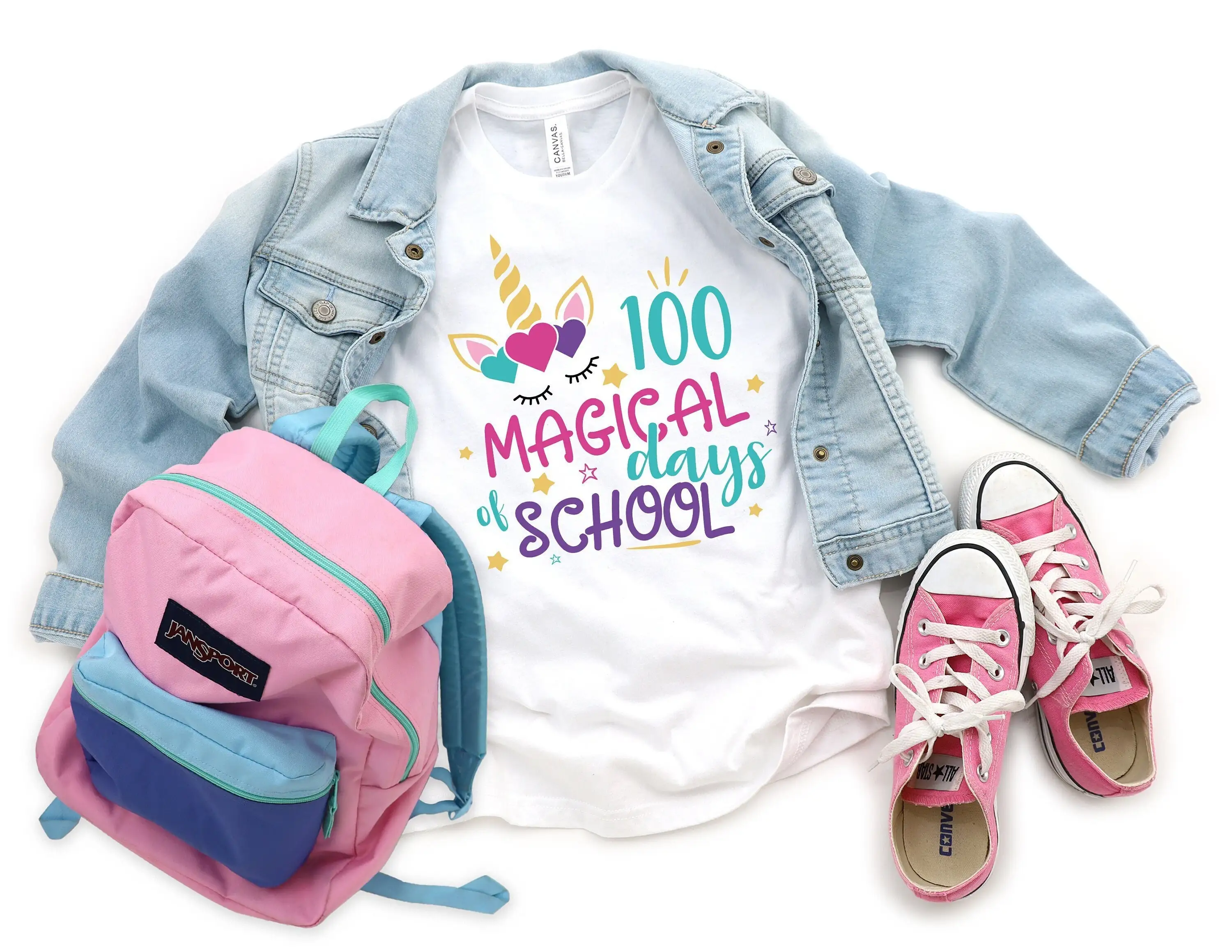 100 Days of School Teacher s Appreciation Brighter Back to T Shirt magical unicorn kinder