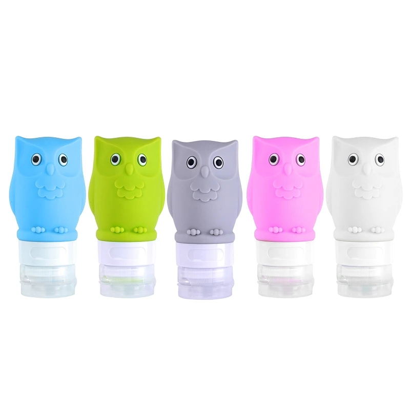 Owl Silicone Travel Bottles Containers Shampoo Tubes Leak Proof Refillable Drop Shipping