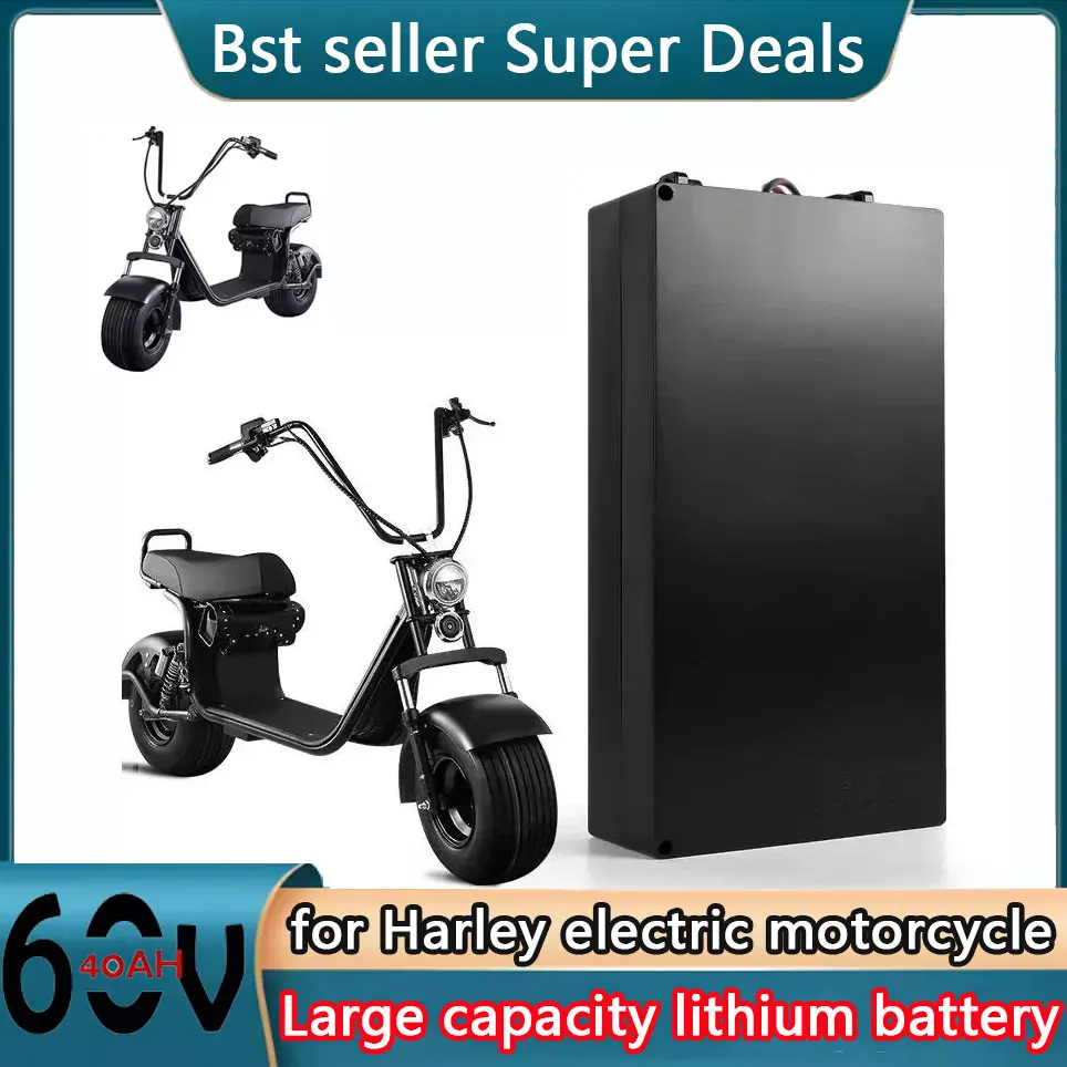 Batterie au Lithium pour moto électrique Harley, 60V, 20ah, 30ah, 40ah, 18650, étanche, pliable, pour Scooter