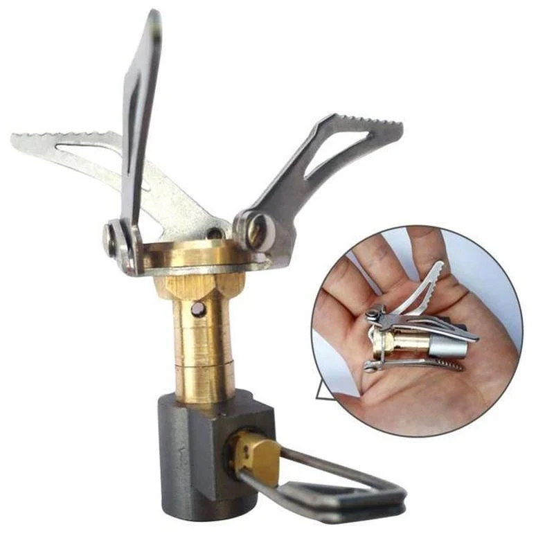 Camping Stove Mini Stove Integrated Folding Stove Camping Outdoor Survival Equipment Portable Pocket Stove Camping Equipment