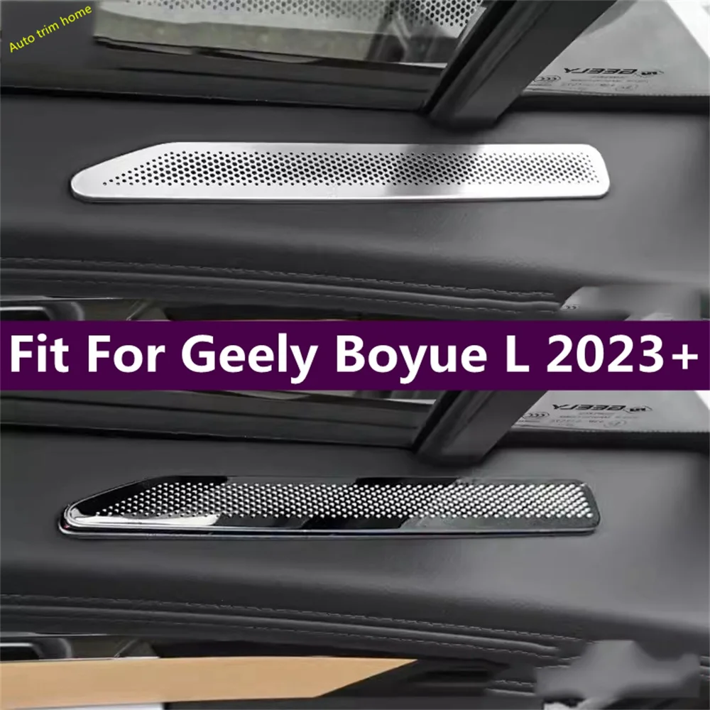 

Stainless Steel Door Air Conditioning Vent AC Outlet Decoration Frame Cover Trim Fit For Geely Boyue L 2023 2024 Car Accessories