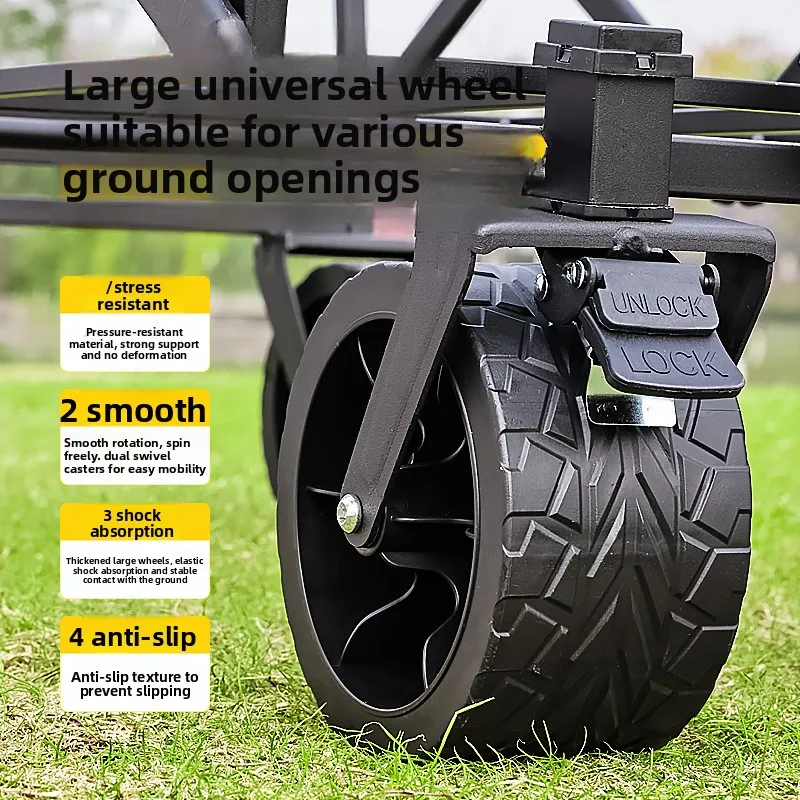 Camping-car Camping en plein air avec roues universelles, adapté à diverses vélos de montagne Terrains