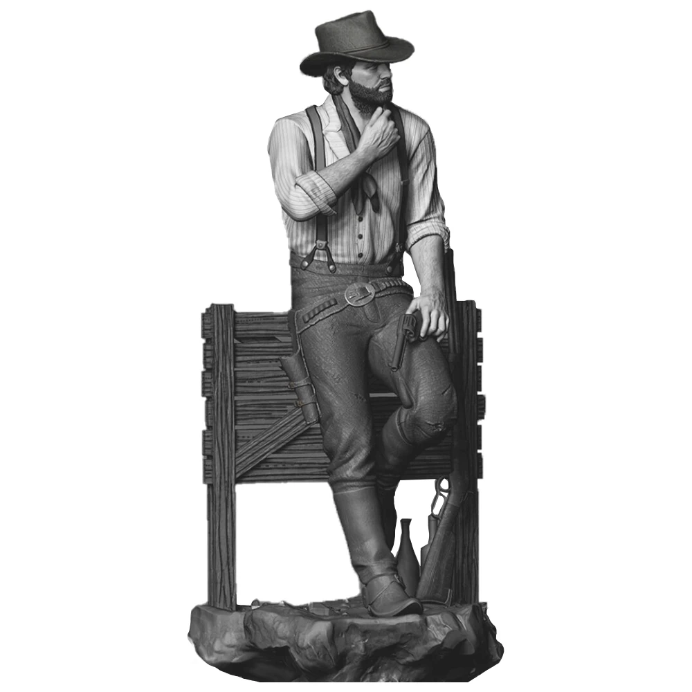 Schaal 1:16 Maverick Gunslinger harsfiguurset |   Ongeverfd |   Wilde West Saga-stijl |   DIY aangepast model a3024