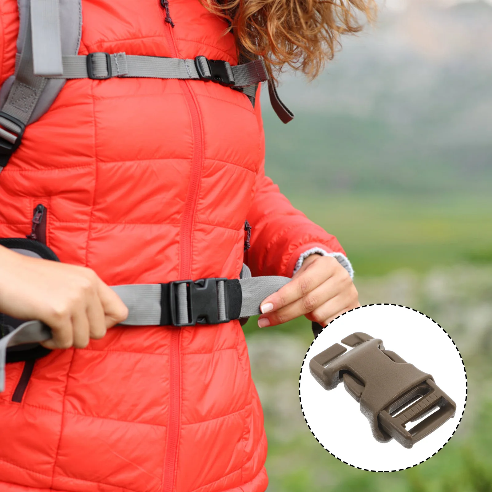 

6Pcs Replaceable Strap Buckles Lightweight Quick Separation Sturdy Multi-Scene Application Portable Plastic Buckle