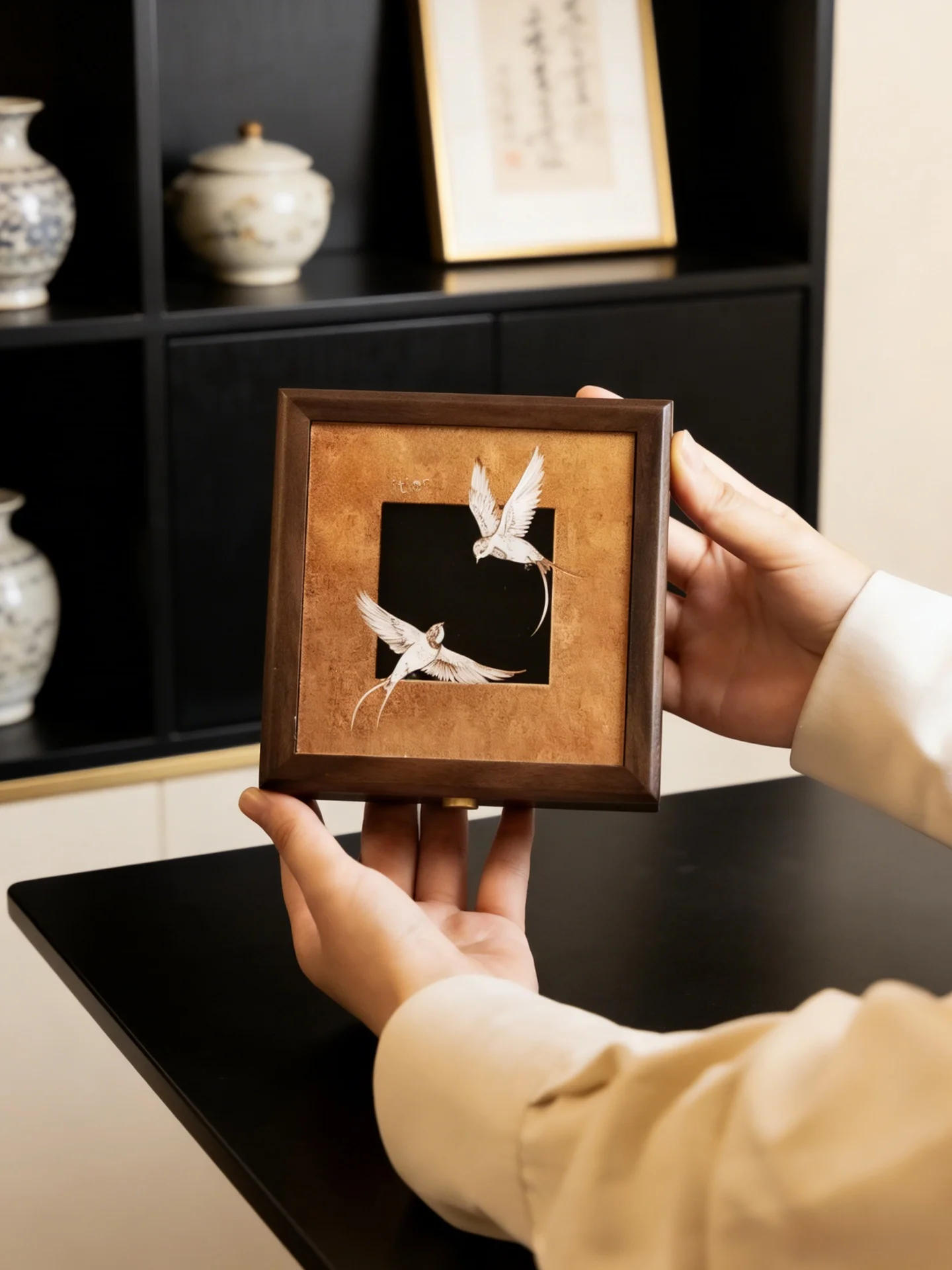 

Premium Wooden Jewelry Box Creative Vintage Style Incense Bracelet Storage Gift Box Small Size for Birthday Special Use