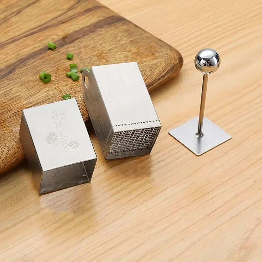 Portable Stainless Steel Tofu Cutter Manual Ultra-Thin Tofu Shredding Mold Square Tofu Press Mold Hotel