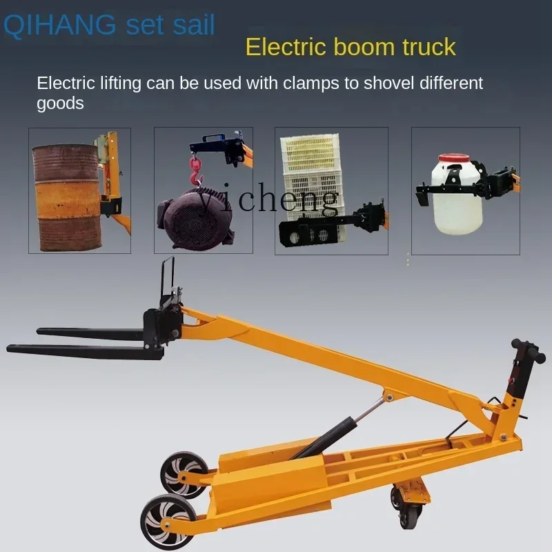 ZF electric crane truck mold loading and unloading shovel oil drum electric small crane automatic lifting