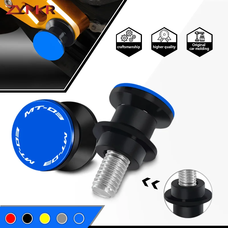 6MM For MT-01 MT-03 MT-07 FZ07 MT-09 FZ09 MT-10 MT-25 Motorcycle Accessories Swingarm Spools Slider Rear Stand Screws Protector