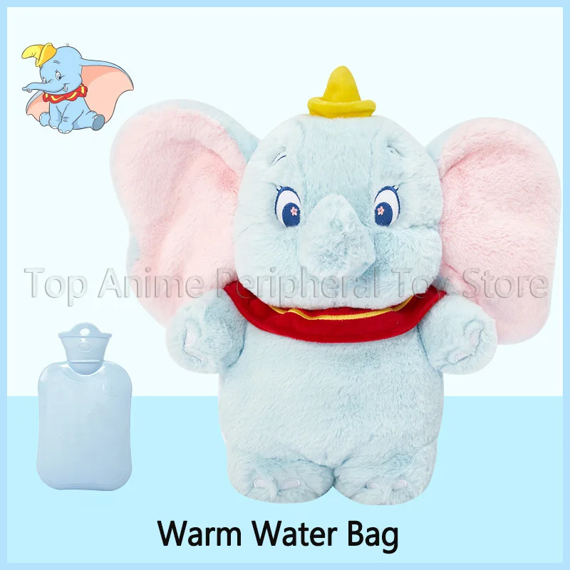 New Dumbo Hot-water Bag Disney Stitch Angel Plush Hand Warm Bottle Hot Water Bottles Portable Warm Hand Bag Winter Kawaii Gift