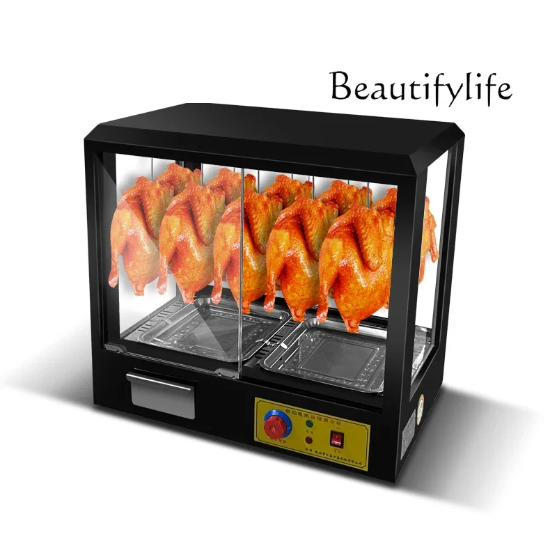 Commercial square constant temperature heating incubator desktop roast duck display cabinet