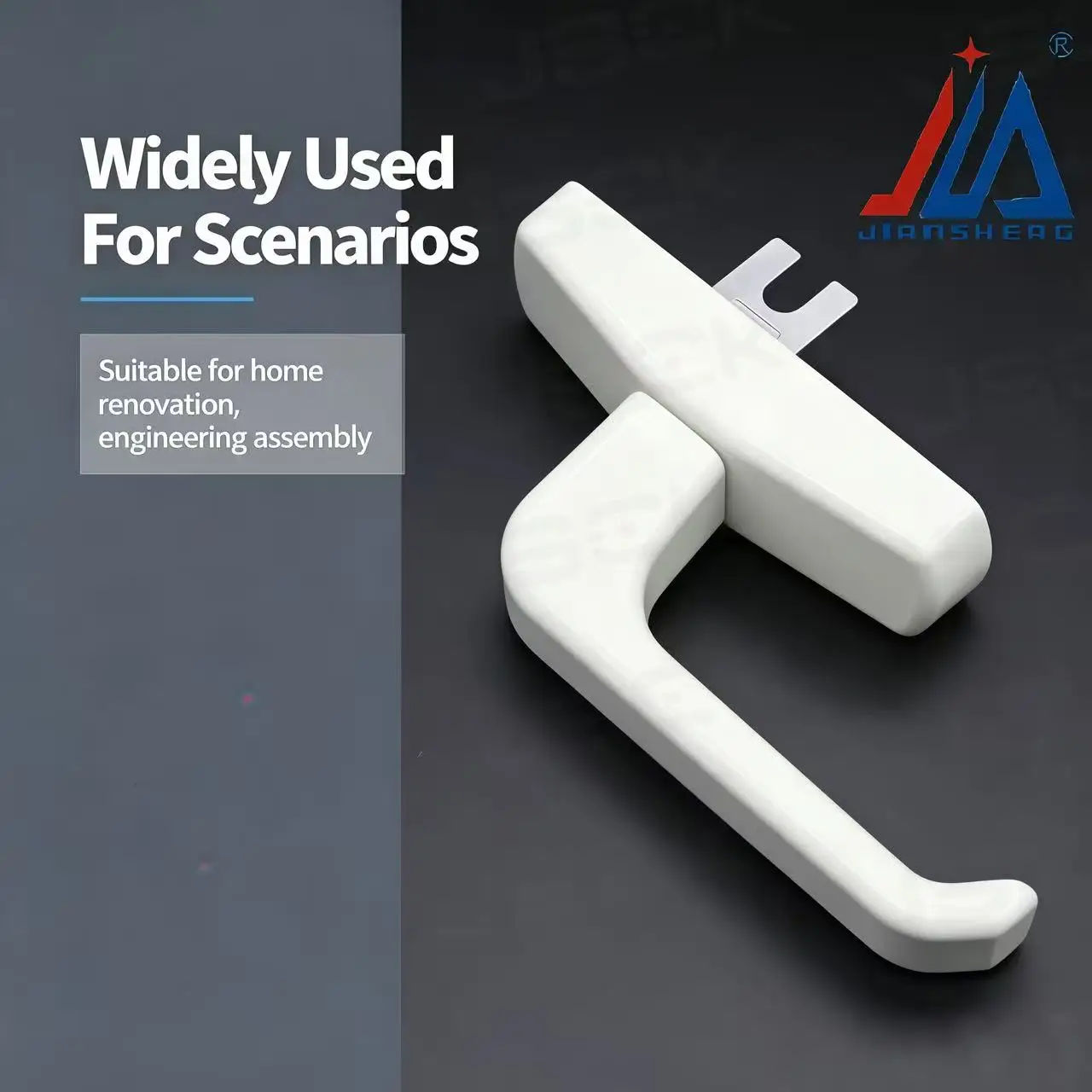 Bow-Shaped Casement Window Handle, Inward Opening Lever Lock, Aluminum Alloy Hardware for UPVC Windows