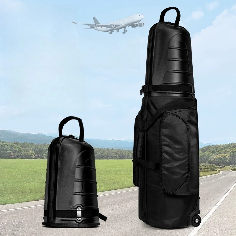Golf Air Bags, Men's and Women's Hard Shell Aircraft Consignment Bags with Roller Skating Travel Bags