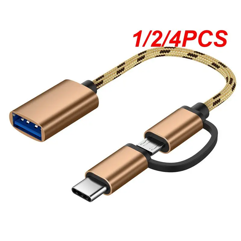 1/2/4PCS New Type C To USB3.0 Adapters Type C/Micro USB Male To USB 2.0 Female Converter OTG Data Transfer Adapters Mobile